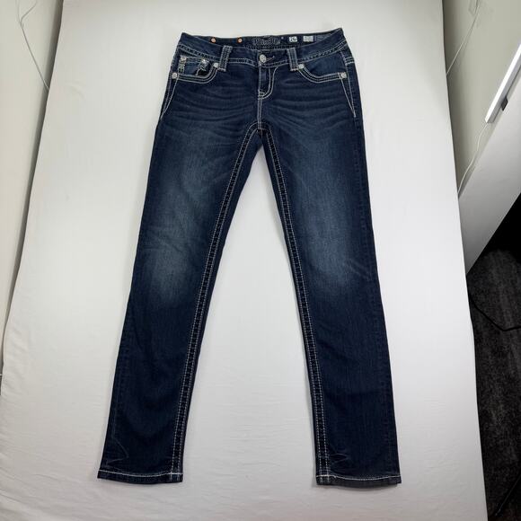 Women's Miss Me Jeans Mid Rise Easy Skinny Embellished Pockets Size 29 JE8461ESR - Picture 2 of 8